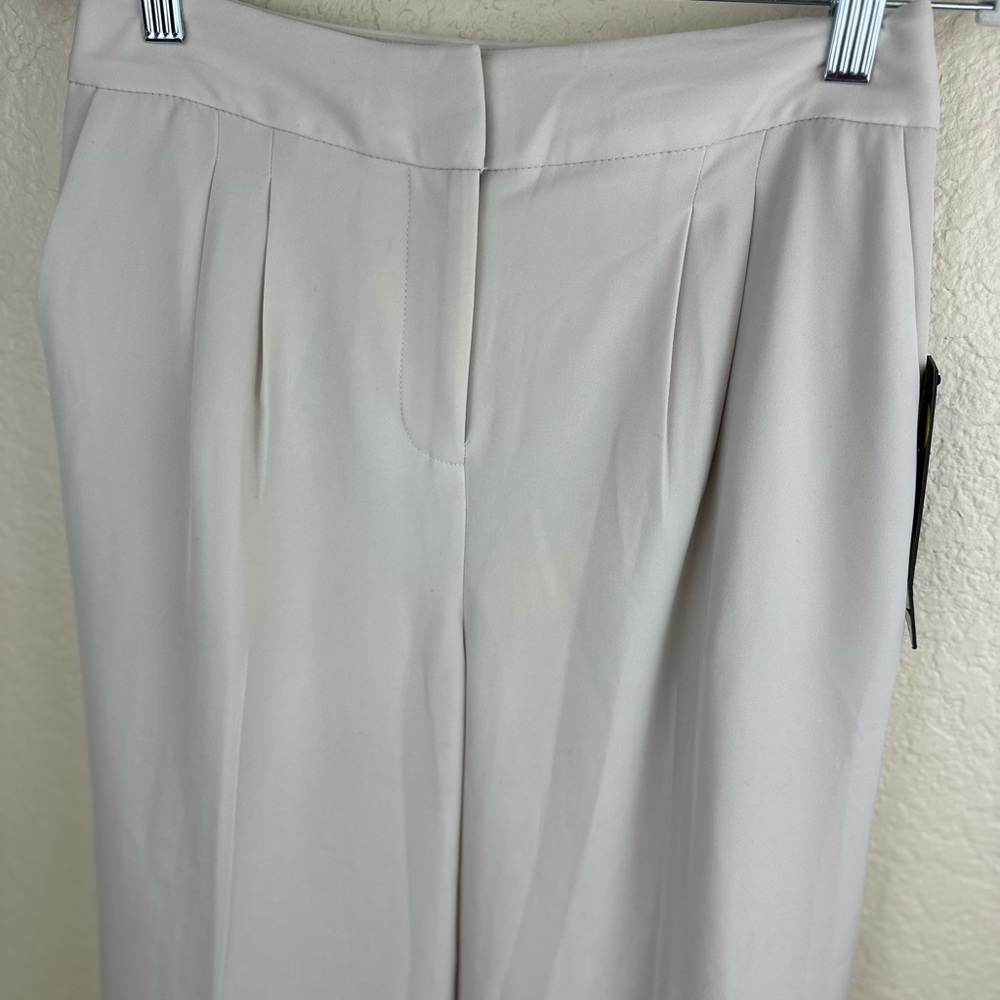 Donna Karen NWT size 0 soft suit Ivory high waisted pleated lined trousers - Picture 5 of 16
